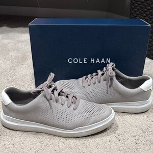 Cole Haan Men's Light Gray and White Sneakers